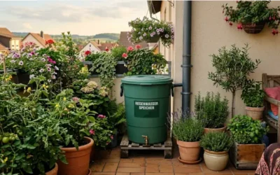 Regenwasser sammeln auf dem Balkon: Jedes Gefäß wird zur Regentonne!